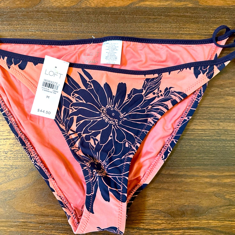 NWT LOFT Beach Bikini Bottoms / Size Medium